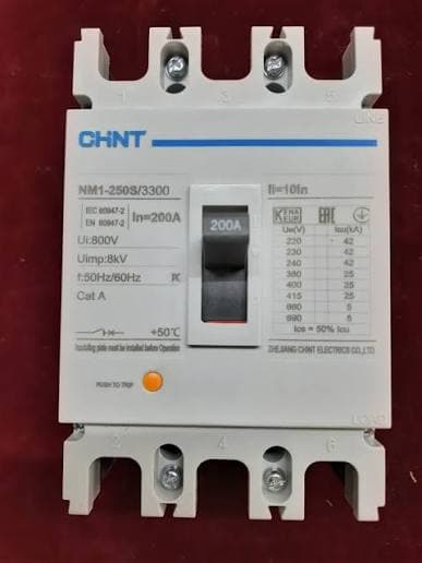 CHINT MCCB WHITE SIZE 3P 200A