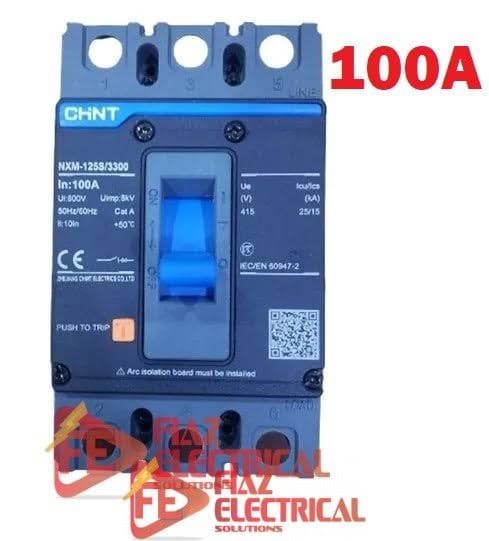 CHINT MCCB 100A 3 POLE BLACK